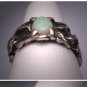 Vintage Art Nouveau Opal Ring Victorian Floral Silver