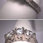 Diamond Wedding Ring Band Antique Style Vintage 1.15ct