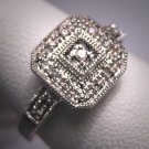 Vintage Diamond Wedding Ring Art Deco Style White Gold