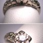 Antique Diamond Wedding Ring Vintage Art Deco Wht Gold