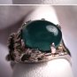 Vintage Australian Jade Ring Retro Deco Silver Setting