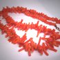 Antique Red Coral Necklace Victorian Art Deco Vintage Italian Branch
