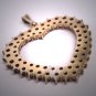 Antique Garnet Pendant for Necklace Victorian Rose Cut Vintage Heart