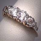 Antique Euro Diamond Platinum Wedding Ring Band Victorian 1 Carat Gold Engagement