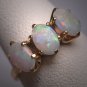 Vintage Australian Opal Ring Art Deco Antique Wedding 14K Gold Band