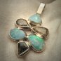 Vintage Australian Opal Tourmaline Pendant for Necklace Pink Green