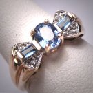 Vintage Sapphire Diamond Wedding Ring Retro Art Deco Gold Engagement