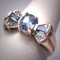 Vintage Sapphire Diamond Wedding Ring Retro Art Deco Gold Engagement