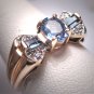 Vintage Sapphire Diamond Wedding Ring Retro Art Deco Gold Engagement