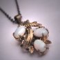 Antique Vintage Australian Opal Pendant Necklace Retro Art Deco 1950