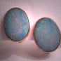 Antique Australian Opal Earrings 14K Gold Vintage Victorian Art Deco 1930