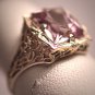 Antique Rose de France Amethyst Ring Victorian Art Deco Wedding c.1920