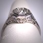Antique Diamond Wedding Ring Vintage Art Deco Edwardian 18K 1920