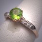 Antique Peridot Diamond Wedding Ring Art Deco 14K Vintage 20s Digital Price: 1485.00