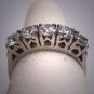 Antique White Sapphire Wedding Ring Band Vintage Art Deco Vintage