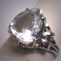 Vintage Aquamarine Platinum Ring Estate Art Deco Antique Wedding