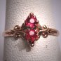 Antique Ruby Wedding Ring Victorian Ornate Gold Vintage c.1900