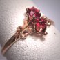 Antique Ruby Wedding Ring Victorian Ornate Gold Vintage c.1900
