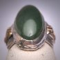 Antique Jade Ring Gold Filigree Vintage Art Deco Victorian 1920