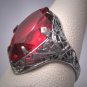 Antique Ruby Ring Wedding Vintage Art Deco Fine Filigree c1920