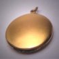 Antique Gold Locket Necklace Vintage Victorian Art Nouveau Round