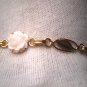 Antique Pink Genuine Coral Bracelet Gold Floral Vintage Art Deco 1930