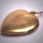 Antique Gold Heart Locket Necklace Vintage Victorian Floral 1920
