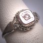 Antique Diamond Wedding Ring White Gold Filigree Setting c.1920 Engagement