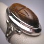 Antique Tigers Eye Scarab Ring Vintage Victorian Art Deco c.1900 - Egyptian Revival