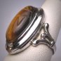 Antique Tigers Eye Scarab Ring Vintage Victorian Art Deco c.1900 - Egyptian Revival