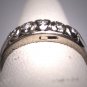 Antique Diamond Wedding Band Ring Heart Vintage Art Deco 14K White Gold