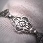 Vintage Floral Filigree Edwardian Art Deco Bracelet Sterling Silver c.1900 Wedding Bridal
