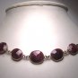 Estate Ruby Gemstone Necklace Vintage Classic Gold Upon Silver