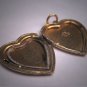SOLD Antique Gold Heart Locket Vintage Victorian Necklace Art Deco Engraved Rose Gold