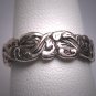 Antique Wedding Band Ring Vintage Roccoco Floral Inspired Art Deco c.1950 Victorian 7