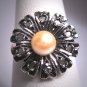 Rare Antique Victorian Pearl Rose Diamond Wedding Ring c.1900 Engagement Rose Gold