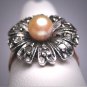 Rare Antique Victorian Pearl Rose Diamond Wedding Ring c.1900 Engagement Rose Gold