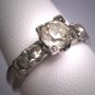 Antique White Sapphire Wedding Ring Vintage Art Deco 1930