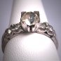 Antique White Sapphire Wedding Ring Vintage Art Deco 1930
