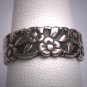 Antique Art Deco Wedding Band Ring Vintage Floral 20s