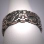 Antique Art Deco Wedding Band Ring Vintage Floral 20s