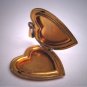 Antique Victorian Gold Locket Pendant Vintage Heart Floral Double Heart 1920