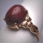 Antique Victorian Agate Ring Gold Art Deco 1920