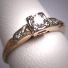 Antique Diamond Wedding Ring Victorian Art Deco Vintage 18K White Gold 1920