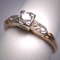 Antique Diamond Wedding Ring Victorian Art Deco Vintage 18K White Gold 1920
