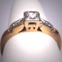 Antique Diamond Wedding Ring Victorian Art Deco Vintage 18K White Gold 1920