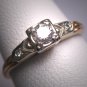 Antique Diamond Wedding Ring Victorian Art Deco Vintage 18K White Gold 1920