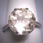 Antique Large White Sapphire Wedding Ring Vintage Art Deco 1920