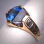 Antique Sapphire Diamond Wedding Ring Vintage Art Deco c.1920