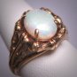 Antique Australian Opal Ring Vintage Gold Retro Deco Wedding